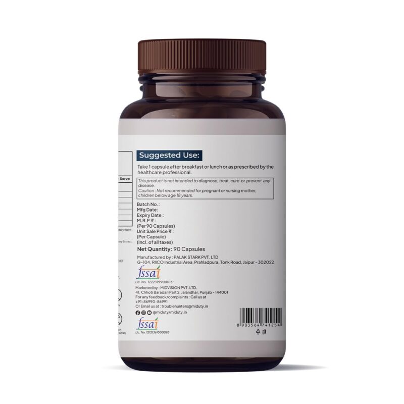 Miduty Liposomal Vitamin C Supplement Bioavailability, Antioxidant Vitamin, Skin Rejuvenation & Immunity Booster Body Detoxification - Zeal Technology - 90 Capsules - Image 3