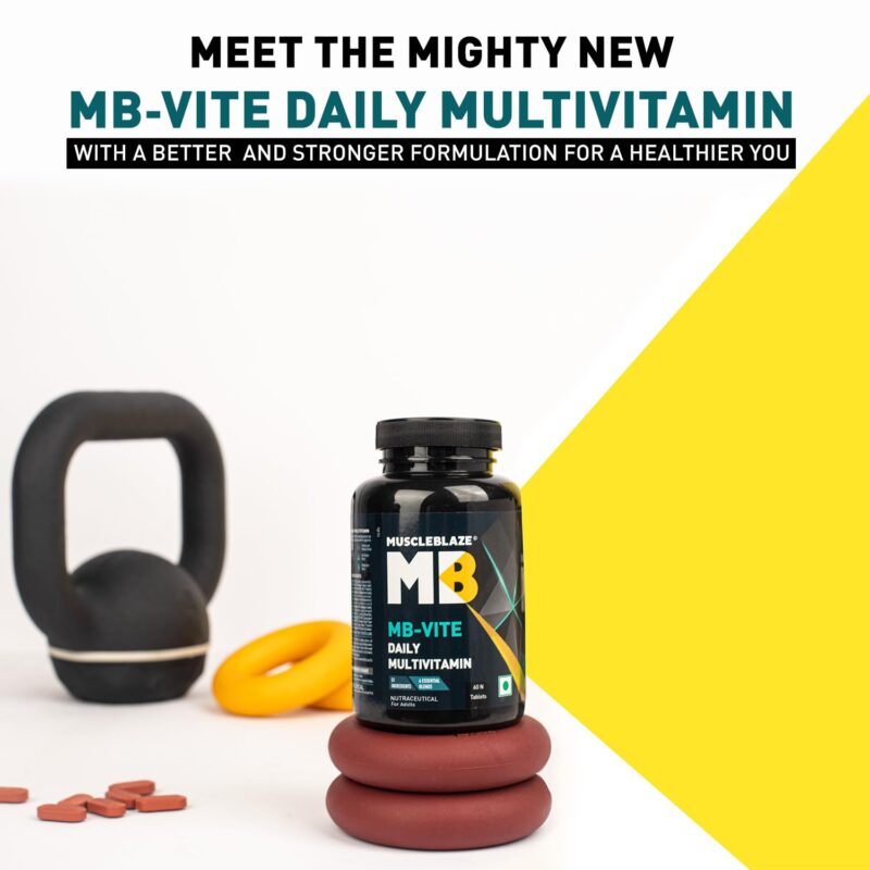 MuscleBlaze MB-Vite Daily Multivitamin (60 Tablets) | With 51 Ingredients & 6 Blends, Vitamins & Minerals, Prebiotic & Probiotics, Amino Acid Blends | For Energy, Stamina & Recovery - Image 7