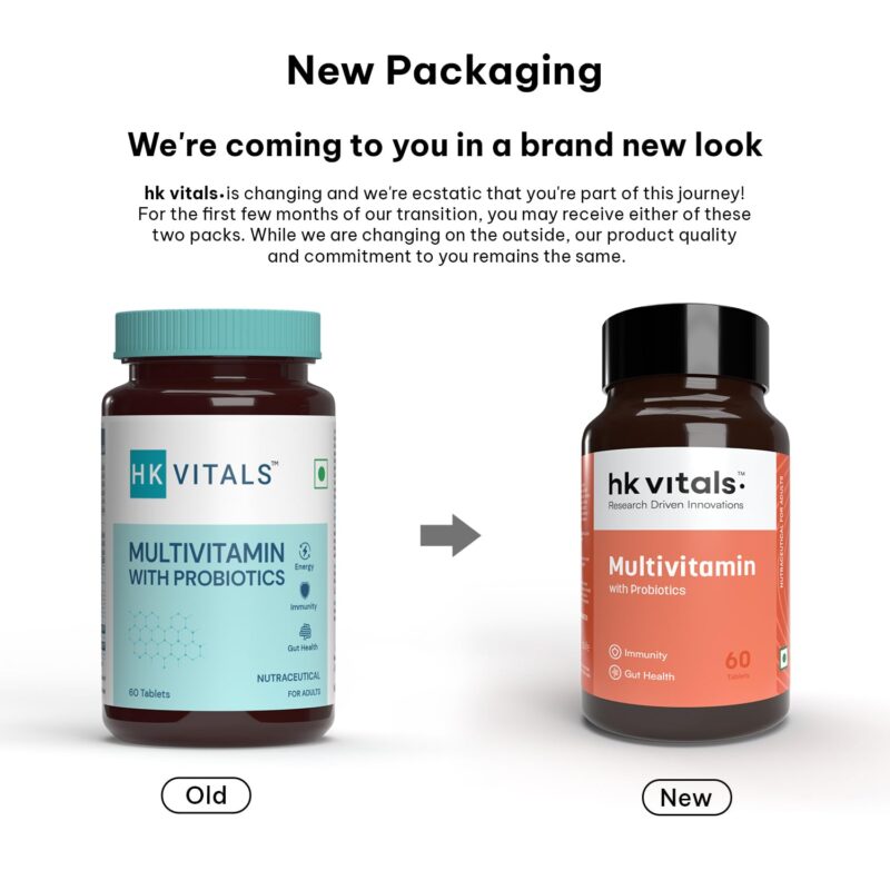 HealthKart hk vitals Multivitamin with Probiotics (60 Tablets) | For Men and Women | Vitamin C, Vitamin B, Vitamin D, & Zinc, Supports Immunity and Gut Health - Image 9