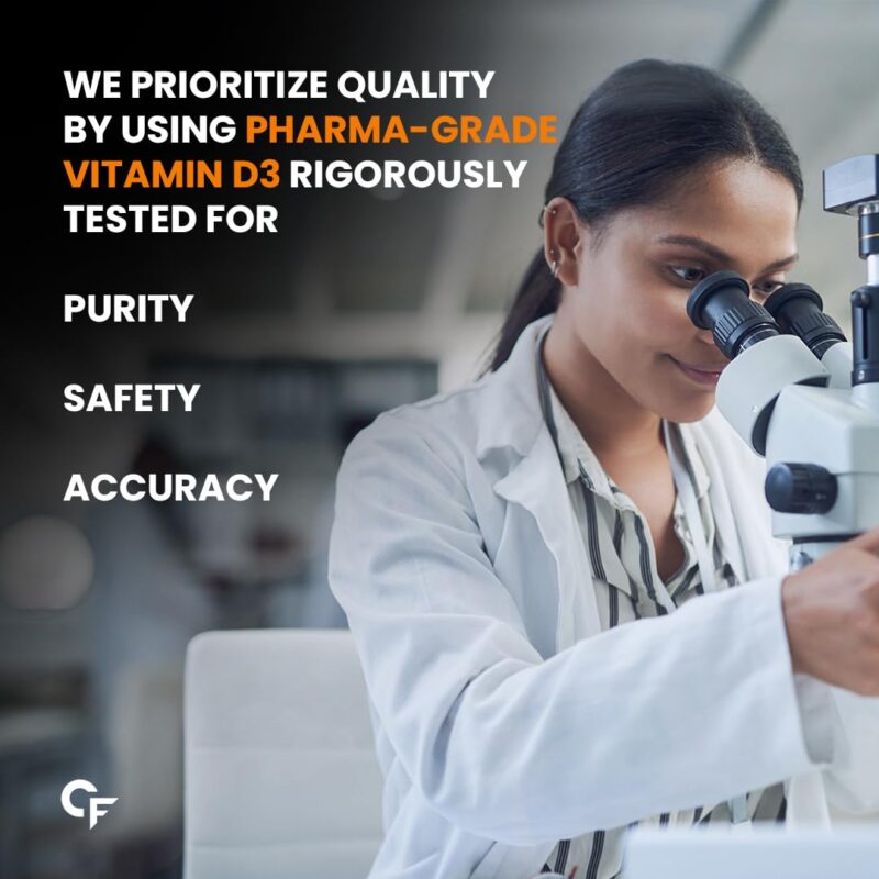 Carbamide Forte Vitamin D3 60000iu Shots | Vitamin D3 60000 iu Sugar Free Oral Solution| Vitamin D 3 60K Supplement for Men & Women – 5ml Orange Flavour (Pack of 8) - Image 6