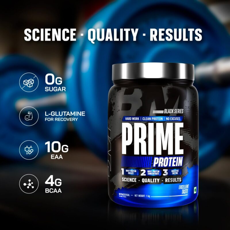 Bigmuscles Nutrition Prime Protein [1kg] | Whey Protein Isolate & Concentrate | With Digestive Enzymes, Probiotic Enzymes | 24g Protein, 10g EAA [Rich Chocolate] - Image 8