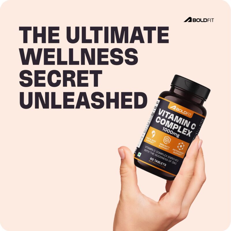 Boldfit Vitamin C Tablets for Men & Women with Amla & Orange Extract and Zinc Supports Energy, Immunity, and Skin Health - 60 Tablets - Image 7