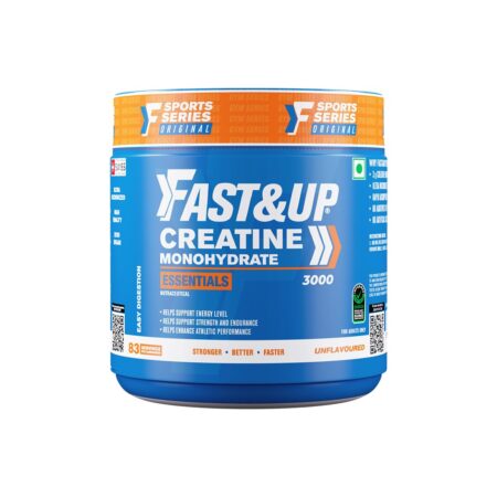 Fast&Up Creatine Monohydrate (Pack of 250g Powder, 83 Servings, Unflavored) Supports Muscle Endurance & Improved Athletic Performance, Provides Energy for Intense Workout