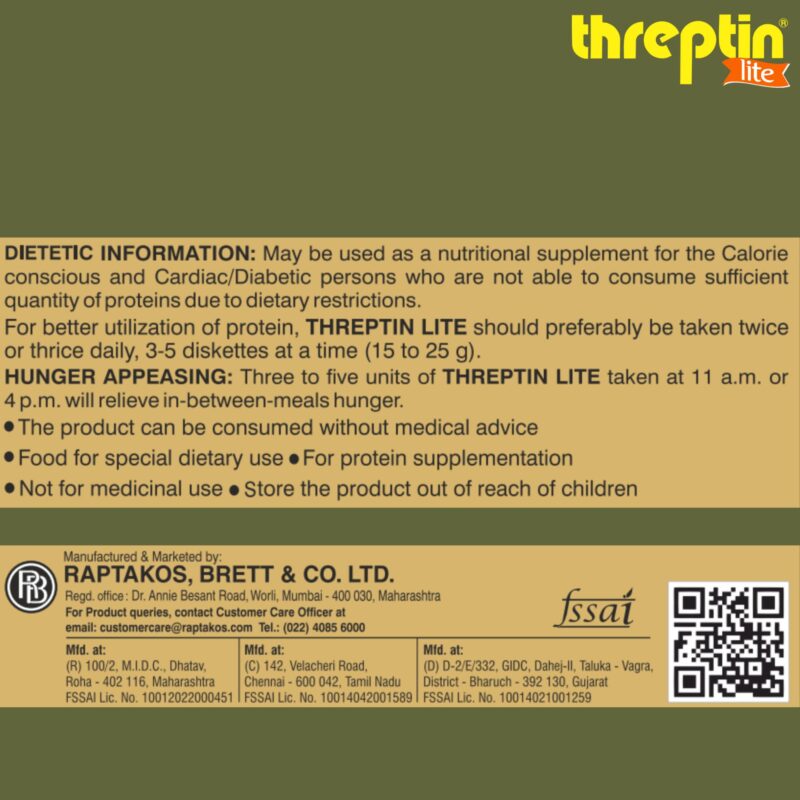 Threptin LITE- Sugarfree Protein Diskettes - 275g, Casein Protein Diskette with Fibers, Antioxidant, Vitamins and Minerals| For Kids, Men and Women|Delicious Vanilla Flavor|100% Veg - Image 3
