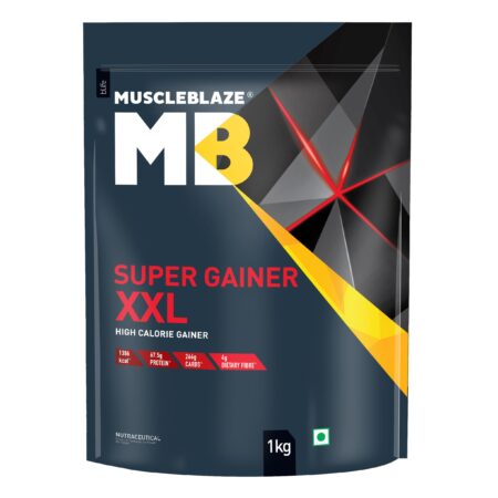 MuscleBlaze Super Gainer Xxl Powder (Chocolate Bliss,1 Kg / 2.2Lbs,10 Servings)|Muscle Mass High Protein Gainer,1 Count