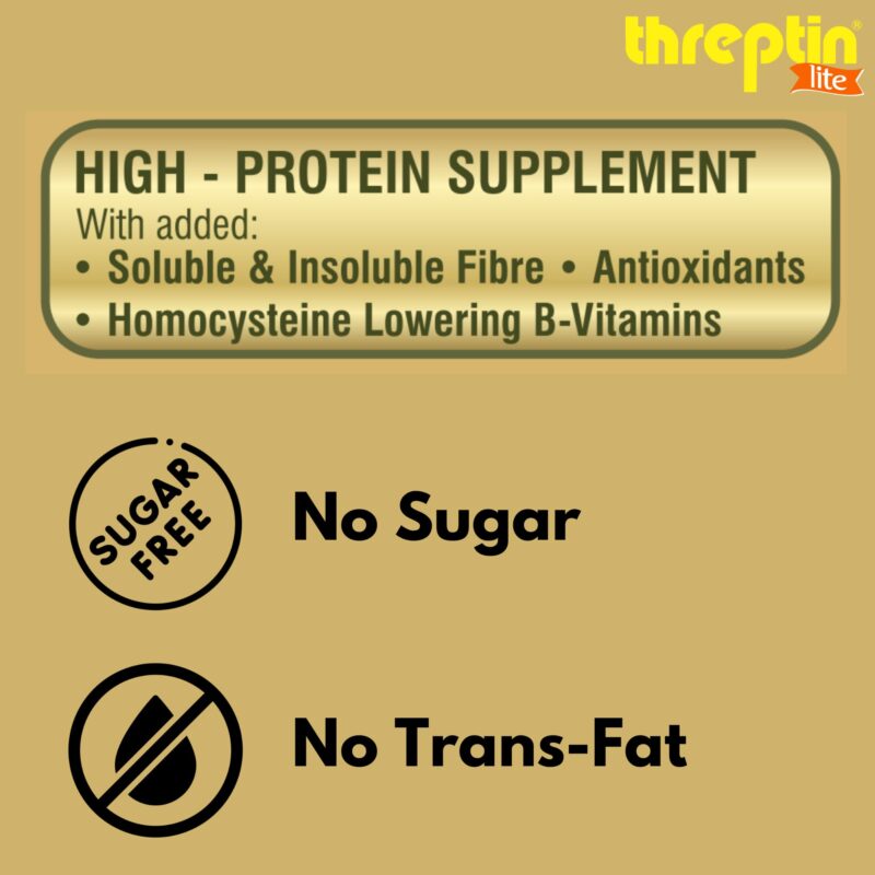 Threptin LITE- Sugarfree Protein Diskettes - 275g, Casein Protein Diskette with Fibers, Antioxidant, Vitamins and Minerals| For Kids, Men and Women|Delicious Vanilla Flavor|100% Veg - Image 5