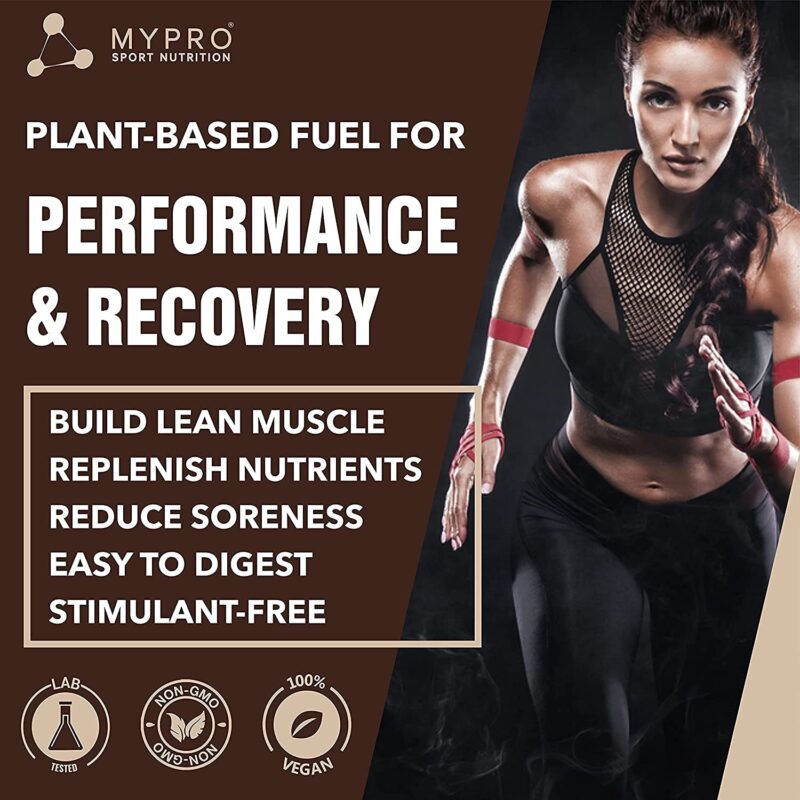 Mypro Sport Nutrition Plant Protein Powder Pea & Brown Rice Protein (23g protein,22 Vitamins & minerals,5g BCAA) Plant Based Vegan Protein Supplement For Men & Women (Chocolate Flavour -1000 Gm) - Image 6