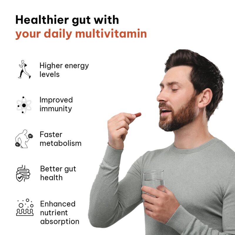 HealthKart hk vitals Multivitamin with Probiotics (60 Tablets) | For Men and Women | Vitamin C, Vitamin B, Vitamin D, & Zinc, Supports Immunity and Gut Health - Image 5