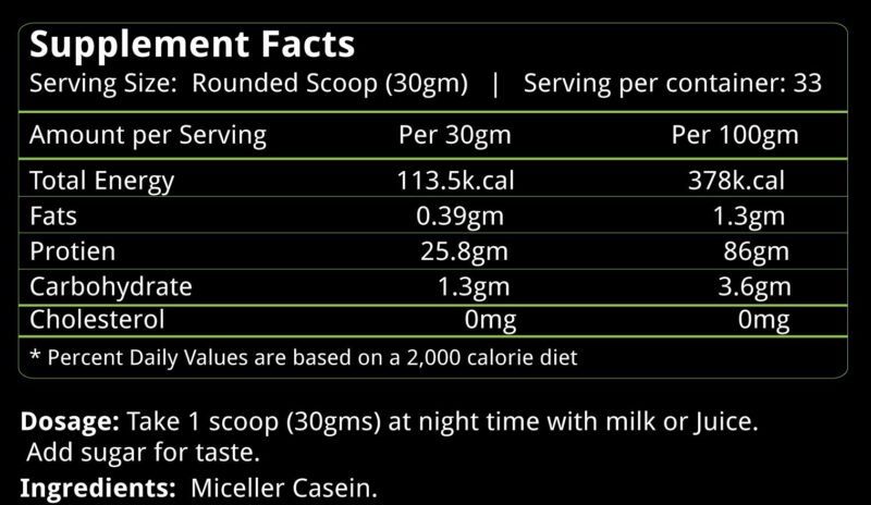 Natures Velvet Lifecare 100% Casein Protein, Vegetarian and Natural, 1000 gms - Pack of 1 - Image 3