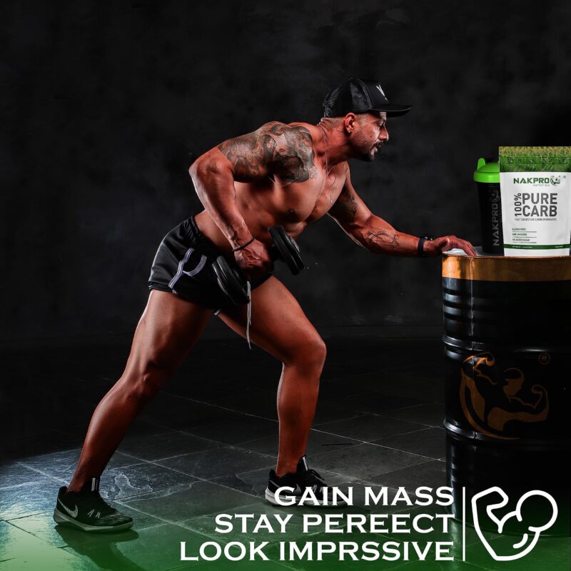NAKPRO 100% PURE CARB | High Calorie Carbohydrate for Weight Gain & Mass Gain | Easy Mixing, Fast Digesting Supplement Powder (1.5 Kg, Unflavoured) - Image 2