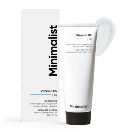 Minimalist Dehydrated Skin Moisturizer with 10% Vitamin B5 for Oily & Acne-Prone Skin | Oil-Free Hydration & Lightweight Gel Formula for Damaged Barrier Repair | Fast-Absorbing & Non-Sticky Lightweight Winter Cream For Women & Men | Fragrance-Free | 50 gr
