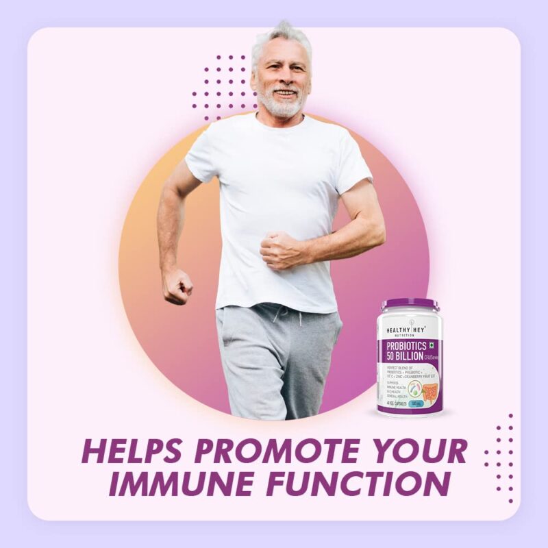 HealthyHey Nutrition Probiotics 50 Billion CFU Multi- Strains, 60 Veg. Capsules, Targeted Release Technology, Stomach Acid Resistant, No Need for Refrigeration, Non-GMO, Gluten-Free - Image 6