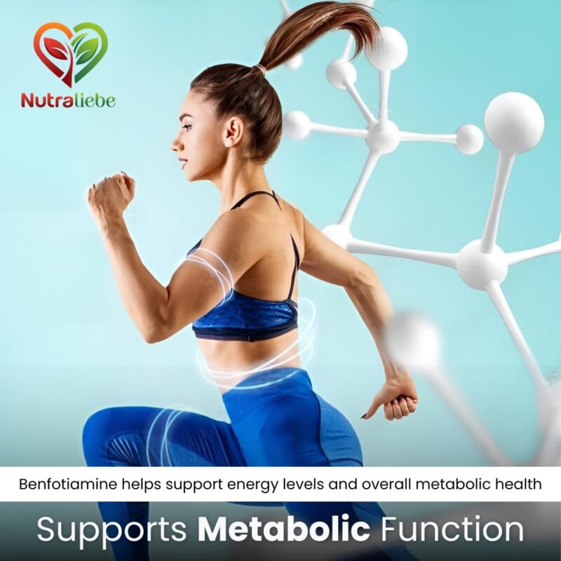NutraLiebe Benfotiamine 300mg - Fat Soluble Vitamin B1 for Nerve Health Support, 90 Capsules - Image 4