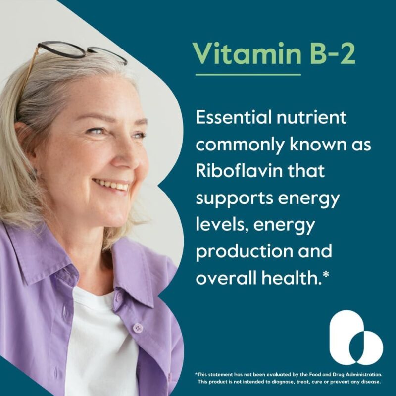 Vitamin B-2 (Riboflavin) 400mg (120 Vegetarian Capsules) - No Stearates - Vegan - Non GMO - Gluten Free - Image 4