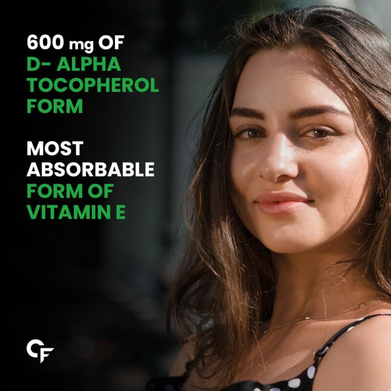 Carbamide Forte 400 mg Vitamin E Capsules for Face and Hair | 100% Natural Vitamin E Supplement with Vitamin E Oil | Paraben Free - 120 Capsules - Image 8