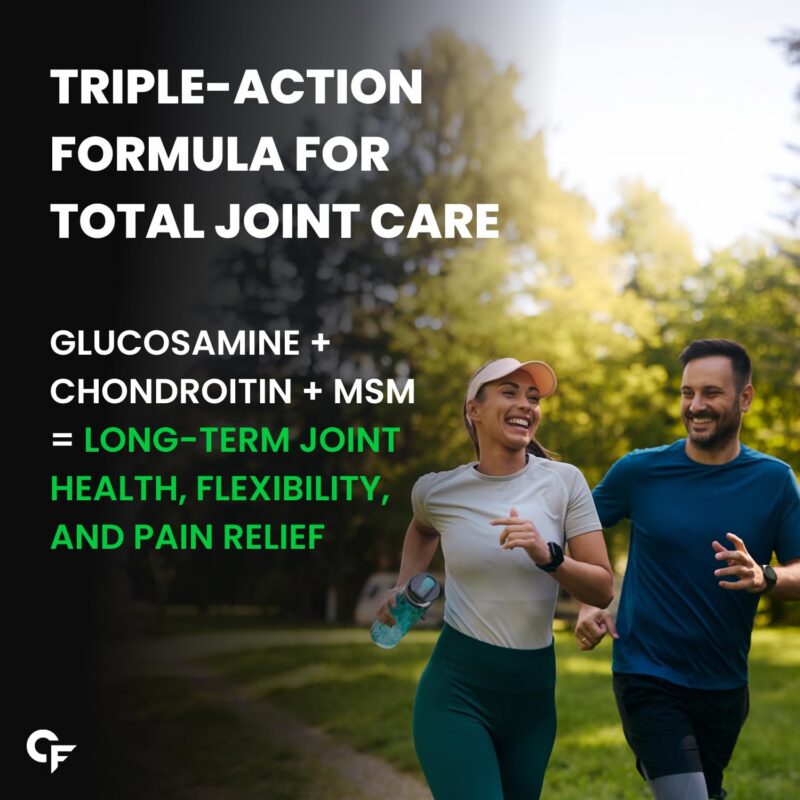 Carbamide Forte Glucosamine Tablets - Joint Support Supplement with Collagen & Glucosamine Chondroitin MSM | Joint Cartilage Support & Muscle Health | Joint Pain Tablets - 90 - Image 3