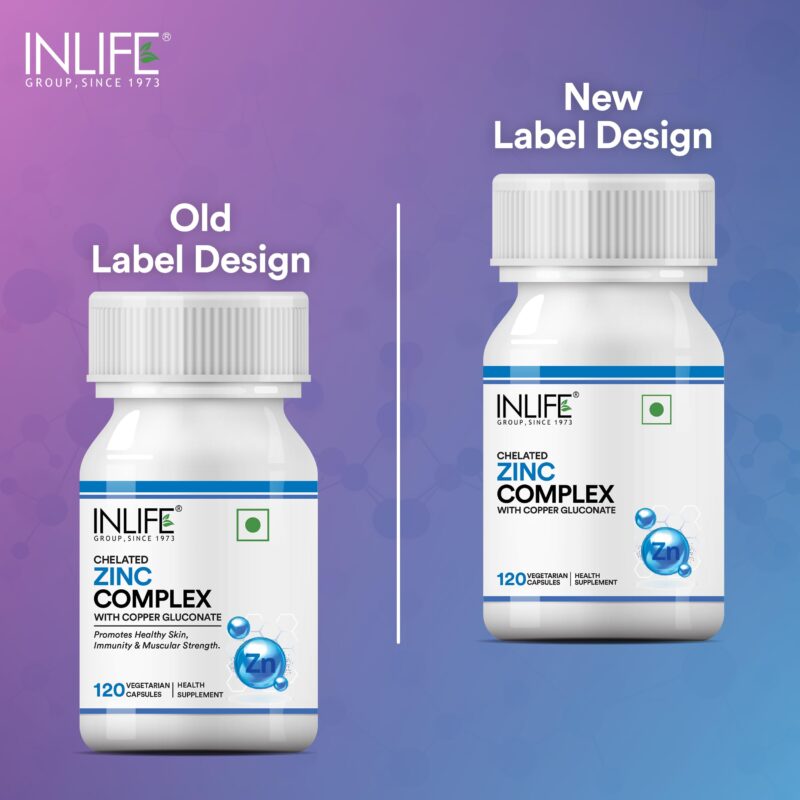 Inlife Zinc Supplements With Zinc Picolinate & Gluconate Complex,Copper Gluconate,Immune Support,Boosts Overall Wellness,Promotes Skin Health,Aids Digestion Capsule For Men & Women (Pack Of 1,120) - Image 5