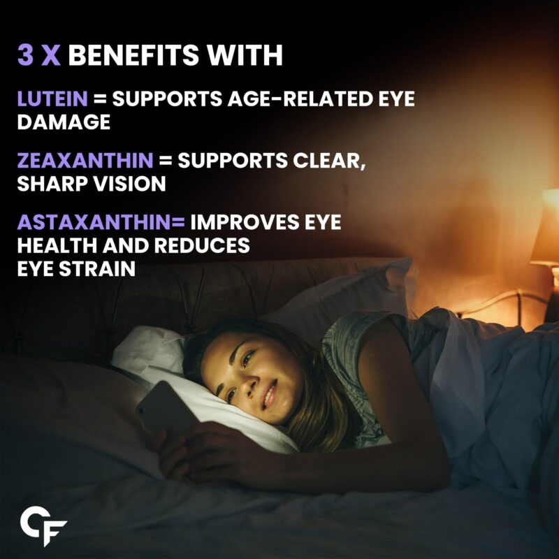 Carbamide Forte Eye Supplement Gummies | Lutein and Zeaxanthin Supplements For Women & Men | Lutein 10mg, Zeaxanthin 2mg & Astaxanthin 2mg | Eye Supplements to Improve Vision | 60 Veg Eye Gummies - Image 6