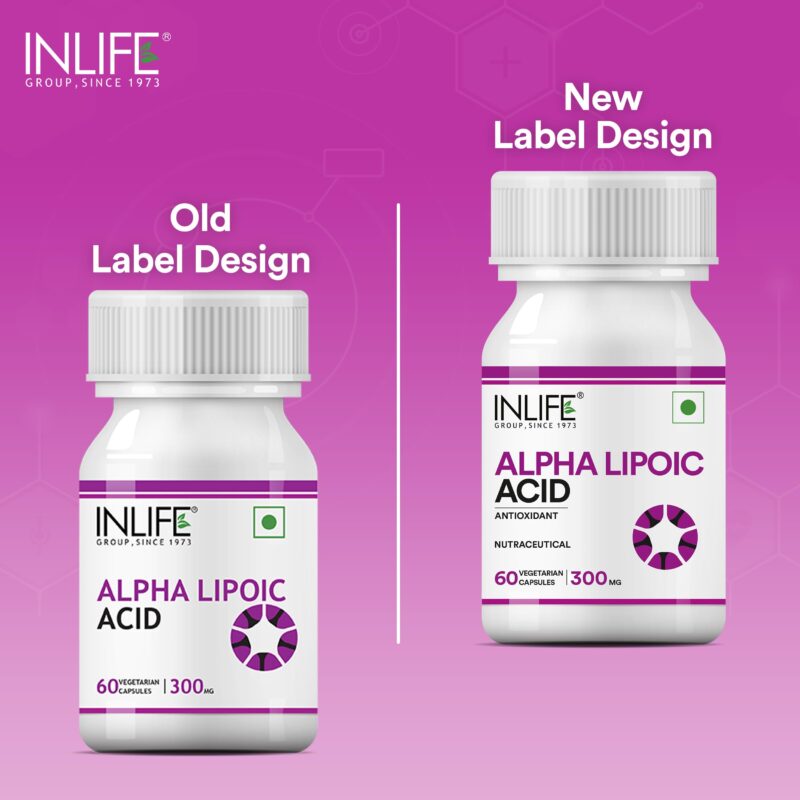 INLIFE Alpha Lipoic Acid 300mg | Universal Antioxidant | ALA Supplement - 60 Vegetarian Capsules (Pack of 1, 60) - Image 6