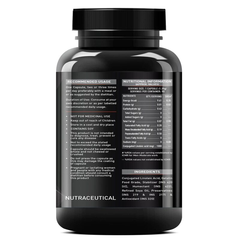 MuscleBlaze CLA 1000 (90 Softgel Capsules) | Fat Burner, Supports Weight Loss | Fuels Metabolism - Image 3