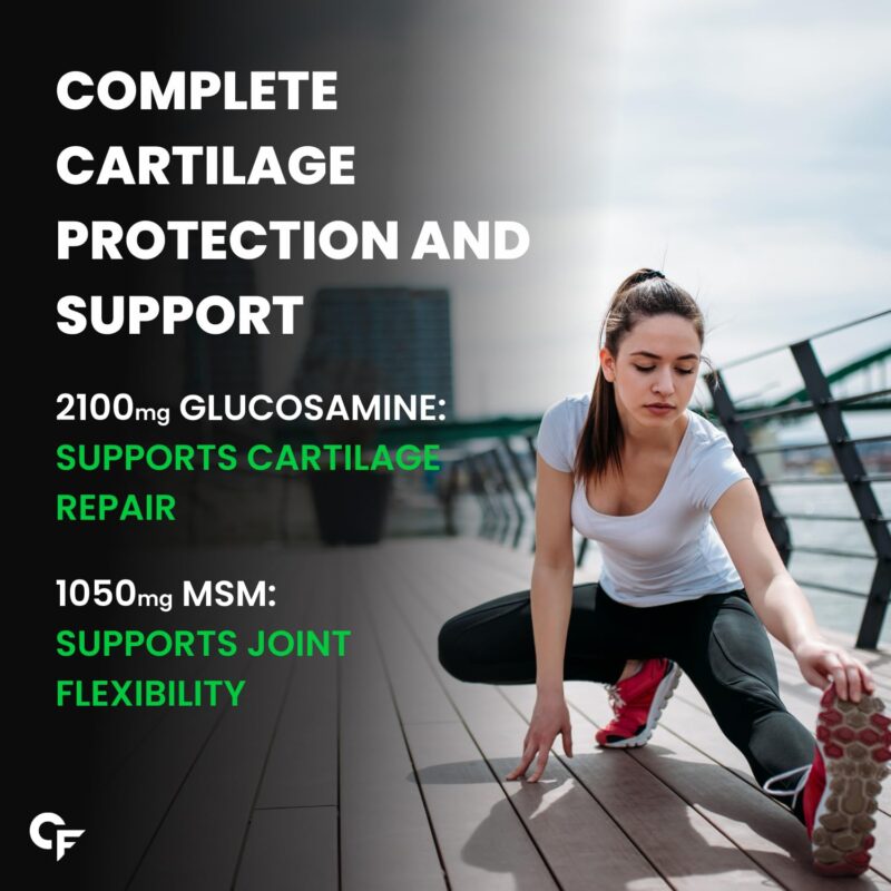 Carbamide Forte Glucosamine Tablets - Joint Support Supplement with Collagen & Glucosamine Chondroitin MSM | Joint Cartilage Support & Muscle Health | Joint Pain Tablets - 90 - Image 7