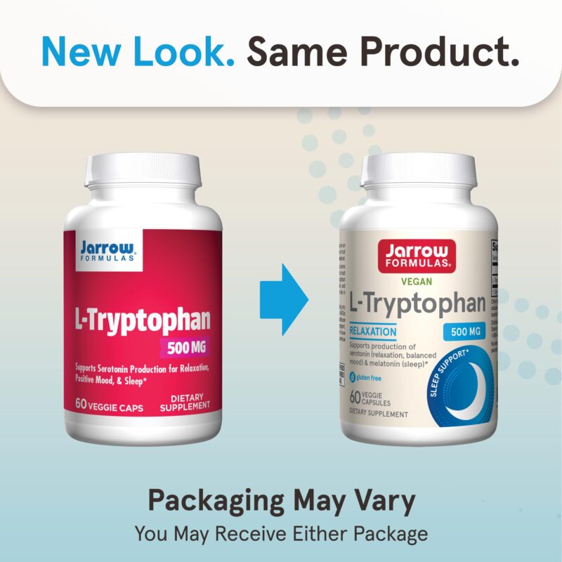 Jarrow Formulas L-Tryptophan TryptoPure 500mg 60 VCaps - Image 10