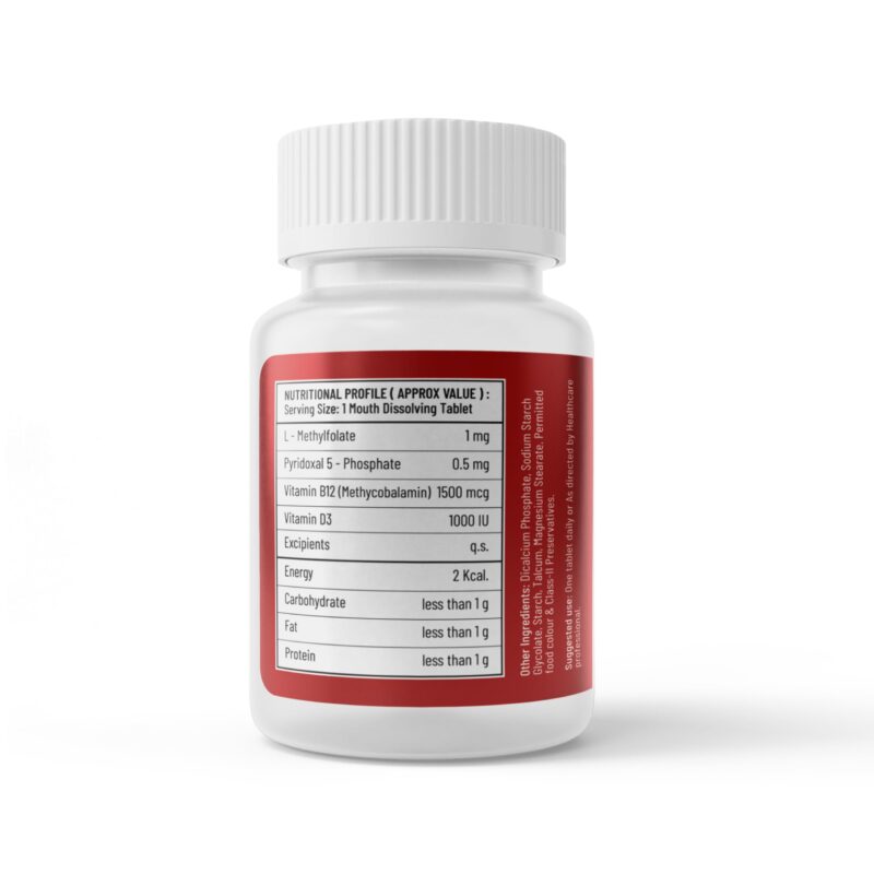 ABHEDA HEALTHCARE Vitamin B12 1500mcg Tablets - Fast Absorbing Mouth Dissolving Supplement - Delicious Mango Flavor - 90 Count - High Potency for Energy, Metabolism & Immune Support - Image 8