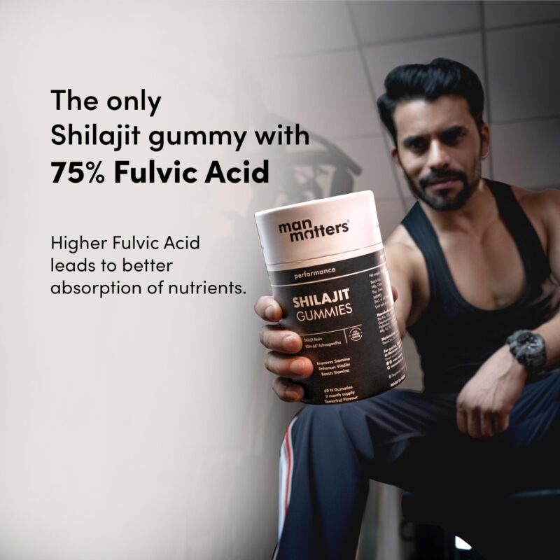 Man Matters Pure Himalayan Shilajit/Shilajeet Gummies with 75% Fulvic Acid & KSM 66 Ashwagandha | Boosts Stamina, Strength & Improves Energy Levels | No Added Sugar | Pack of 60 - Image 8