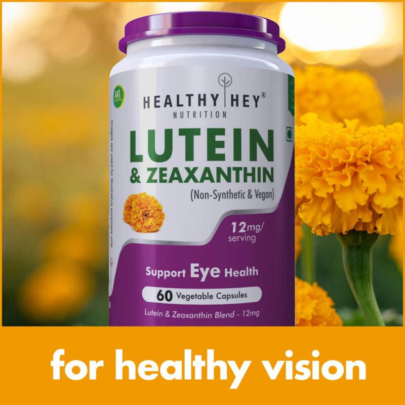 HealthyHey Lutein with Zeaxanthin - Support Eyes Health - 60 Veg. Capsules (Pack of 1) - Image 3