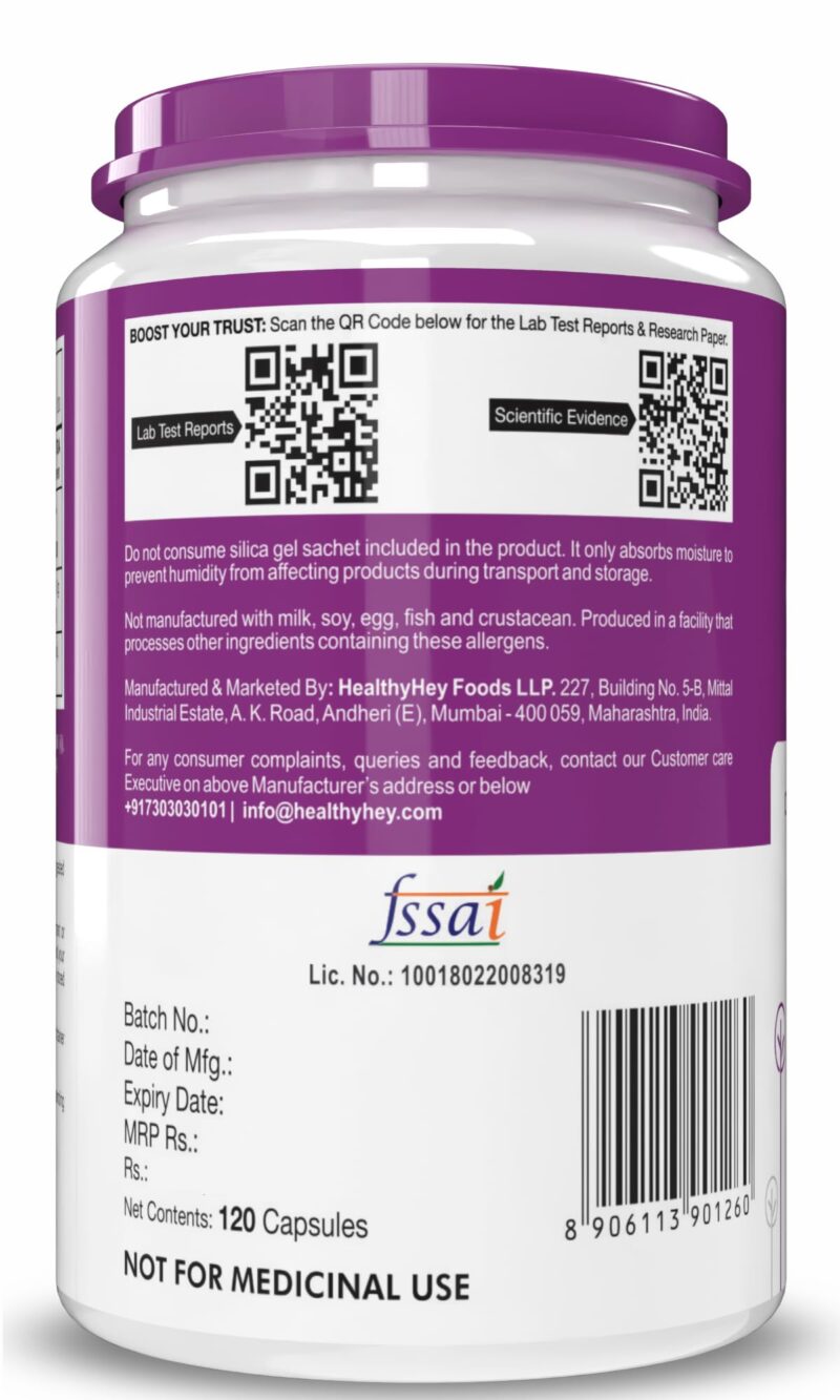 HealthyHey Nutrition Chromium Picolinate -Support Glucose Metabolism (High Absorption) 120 Capsules, Non-GMO, Gluten Free - Image 2