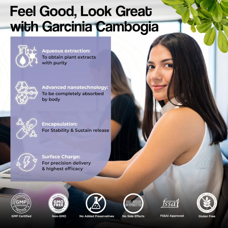 Health Veda Organics Plant Based Garcinia Cambogia Supplement | 120 Veg Capsules | Improves Digestion & Reduce Hunger Pangs (Pack of 2) - Image 3