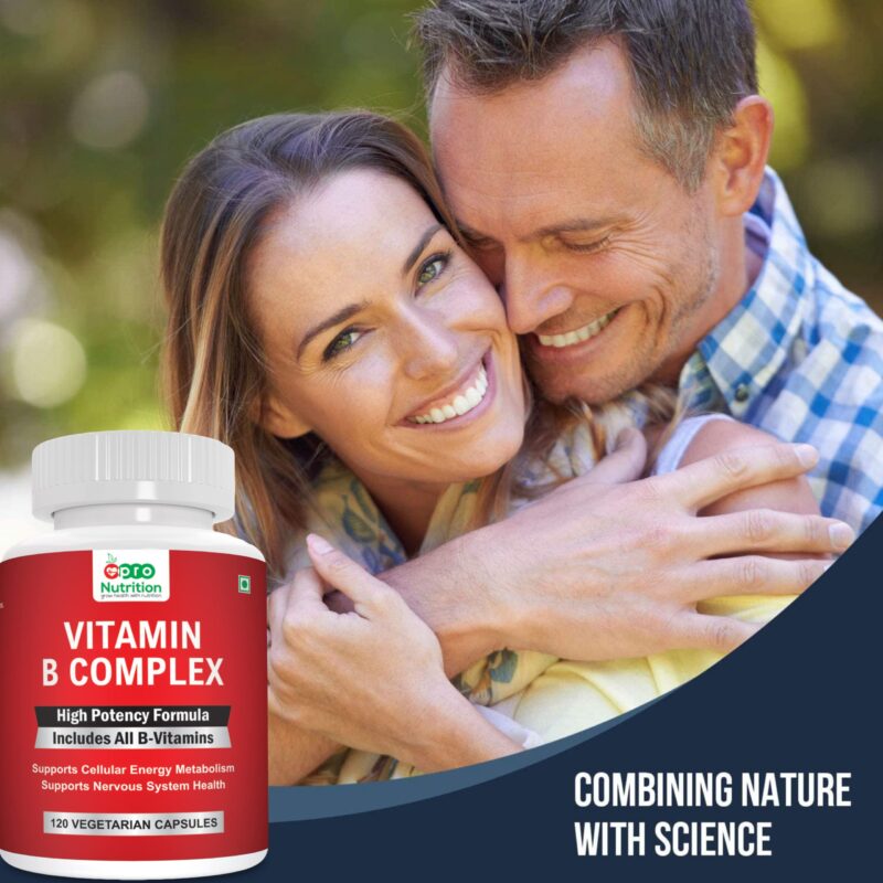ProNutrition B Complex Vitamins - ALL Including B12, B1, B2, B3, B5, B6, B7, B9, Folic Acid Vitamin Supplement for Stress, Energy and Healthy Immune System 120 Veg capsules, 120 Count (Pack of 1) - Image 7