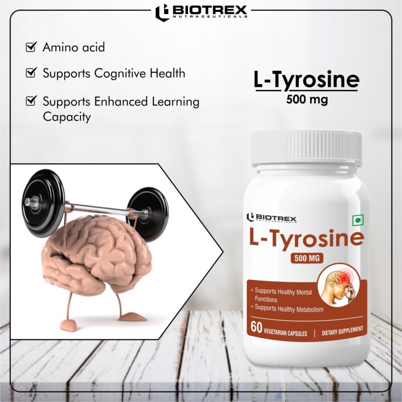 Biotrex Nutraceuticals L-Tyrosine 500mg - 60 Capsules - Image 6